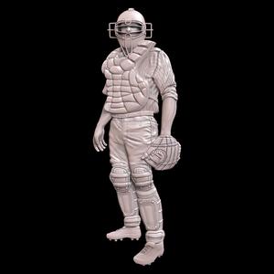 3D Model STL File for CNC Router Laser & 3D Printer Baseball Catcher