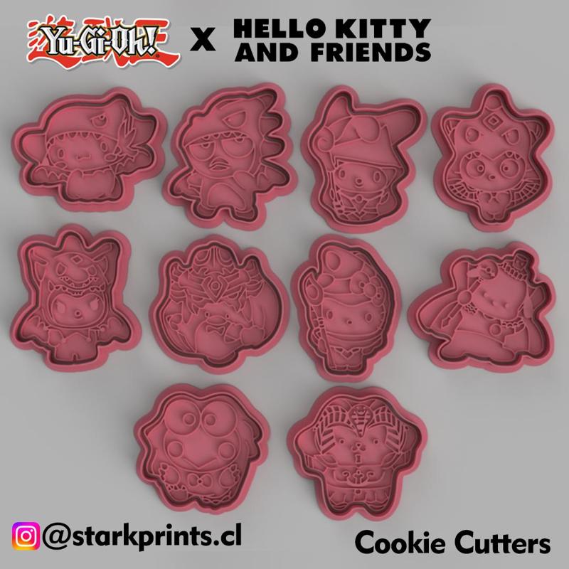HELLO KITTY x YU-GI-OH Cookie Cutters - SET OF 10