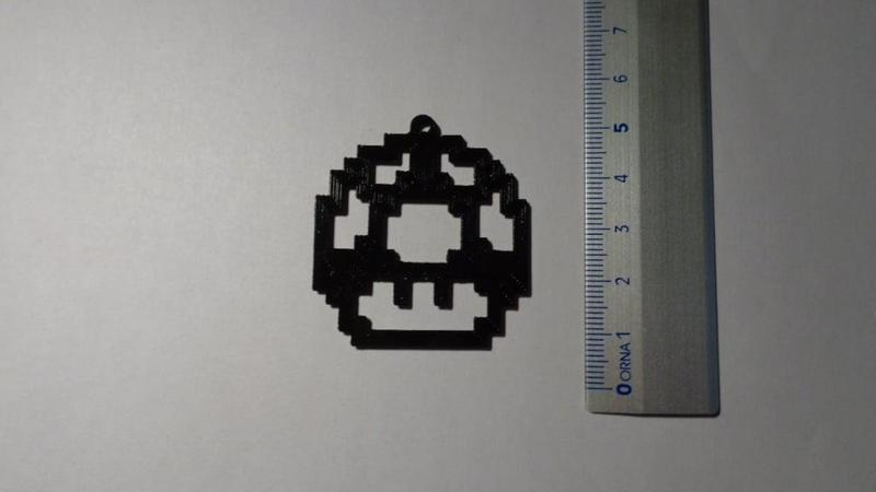 Mario Mushroom 8bit - Christmas ornament