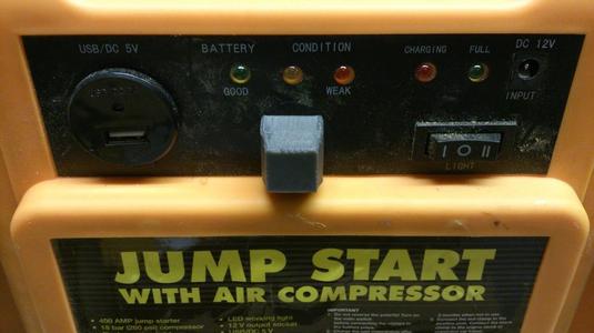 Button protector for (Biltema) Jumpstarter