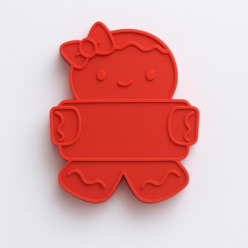 Gingerbread girl with chalkboard - cookie cutter