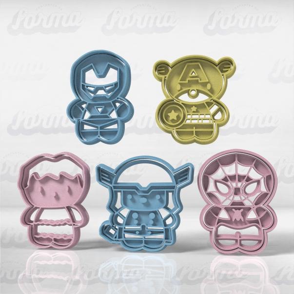 Set Avengers Babys x 5u - Cookie Cutter