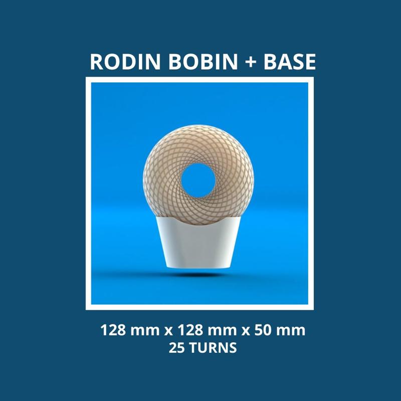 RODIN BOBIN COIL MEDIUM DIMENSION 128 x 128 x 50 mm 25 TURNS