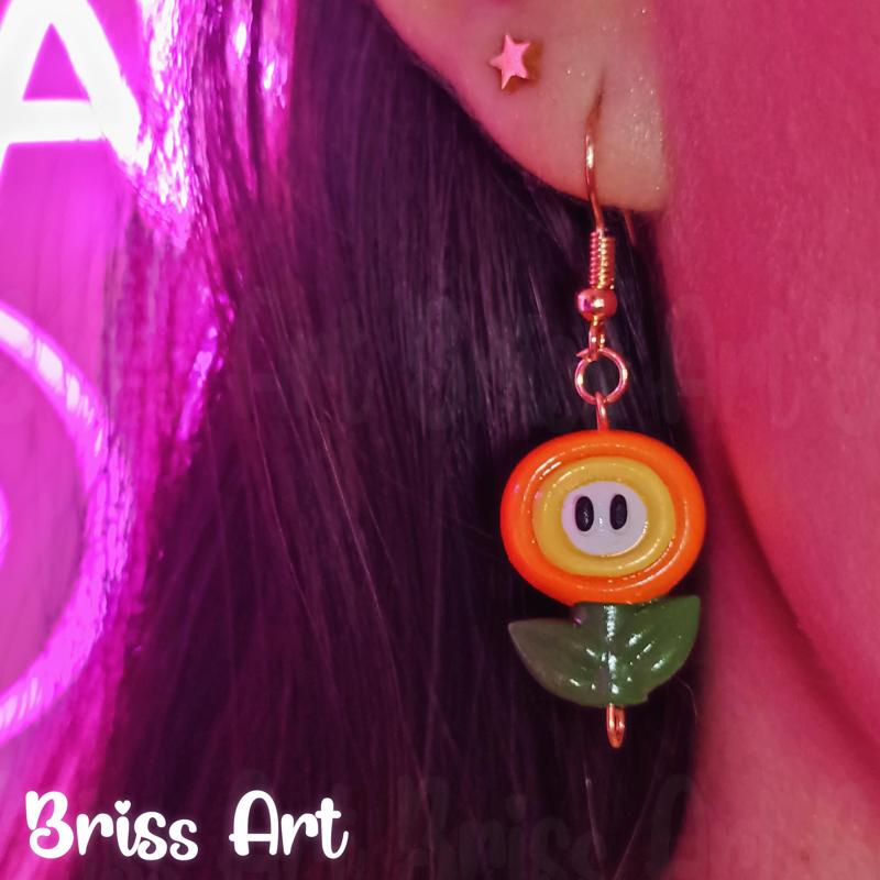 Flower Mario Bross 3D Earrings