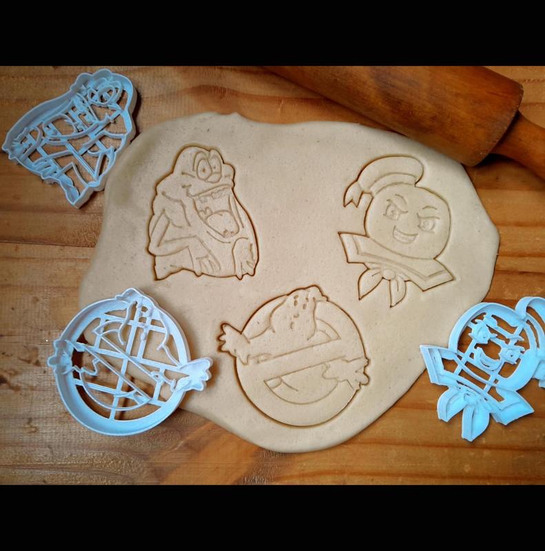 x3 retro movies - Ghostbusters - cookie cutters - logo