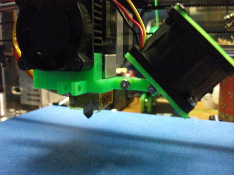 MK7 extruder filament dual cooling fan adjustable mount