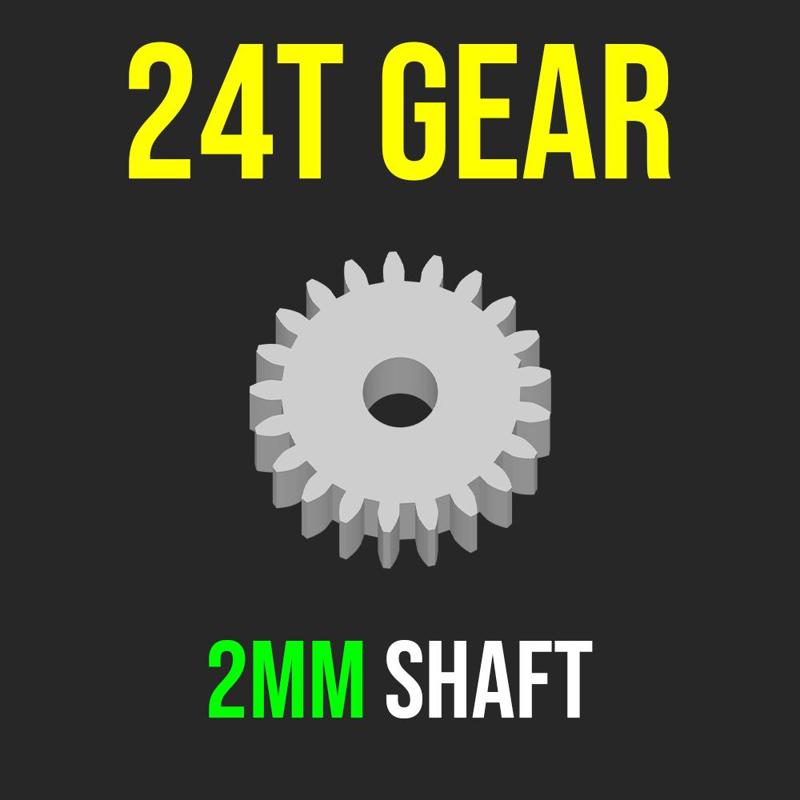 GEAR PINION 24T 2MM SHAFT BRUSHED MOTOR 370 RC CAR CRAWLER