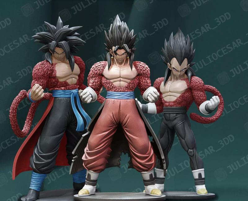 Dragon ball - Pack Goku Vegeta and Vegito TIME PATROL 3D Model Collection