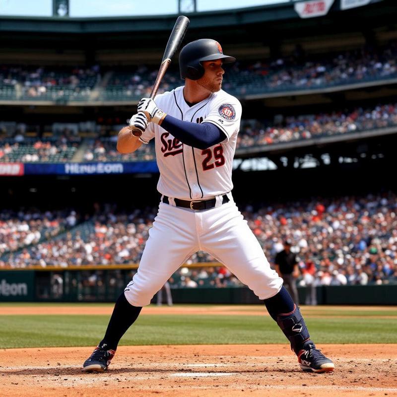 Baseball player on offense