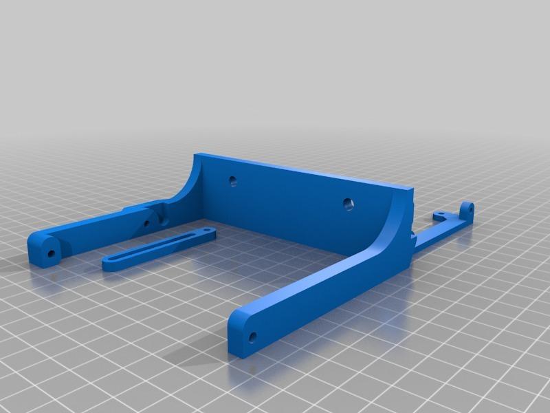 Pivoting LCD frame for 20 mm extrusion