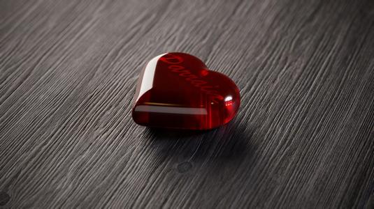 Coeur - "Parrain" gravé à l'intérieur