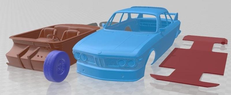 BMW CSL 1973 Racing Printable Car