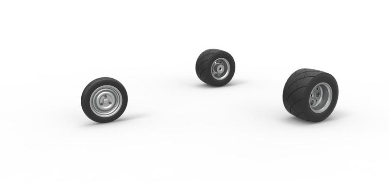 Wheel Set of Ape car proto Scale 1:25