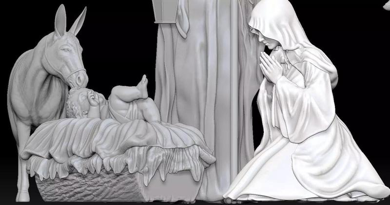 The Virgin Mary 3D print model
