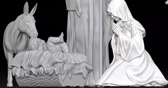 The Virgin Mary 3D print model