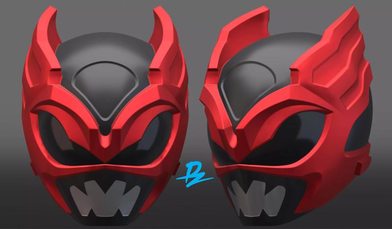 psycho ranger helmet Red