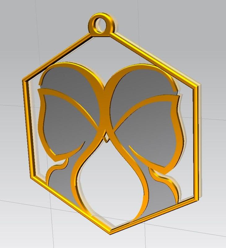 Ciondolo Zodiacale dei Gemelli rev002 - Pendant Zodiac Gemini rev002 