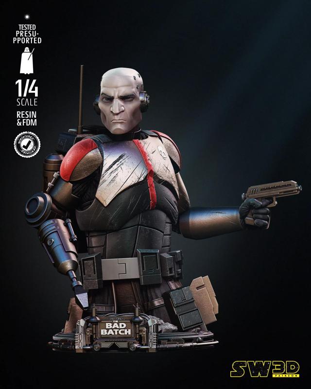 STAR WARS Echo Bust Tested for 3D Printing