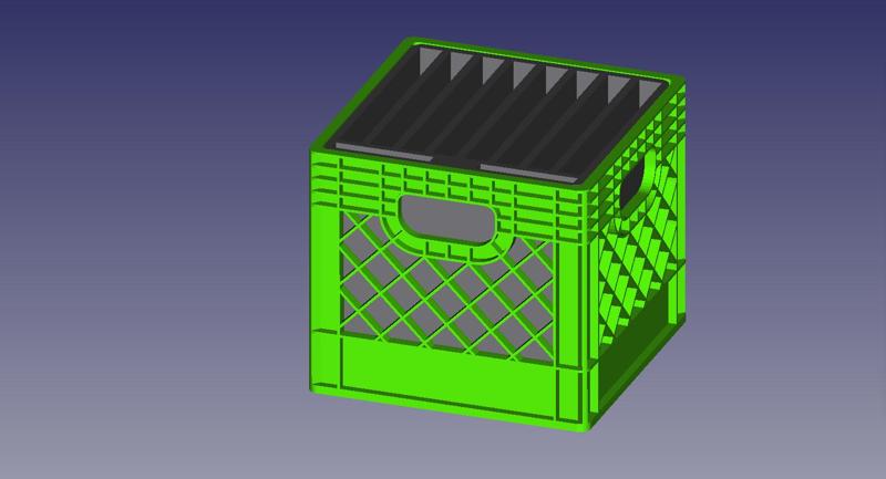 Milk crate/SD card holder