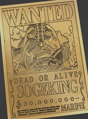 sogeking wanted poster - one piece