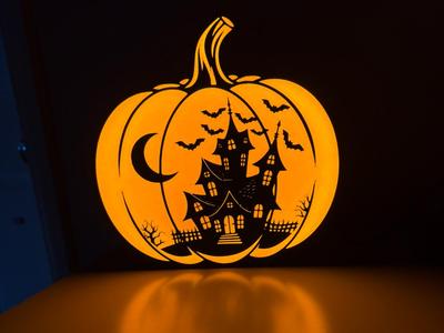 Pumpkin Mansion Halloween Lightbox