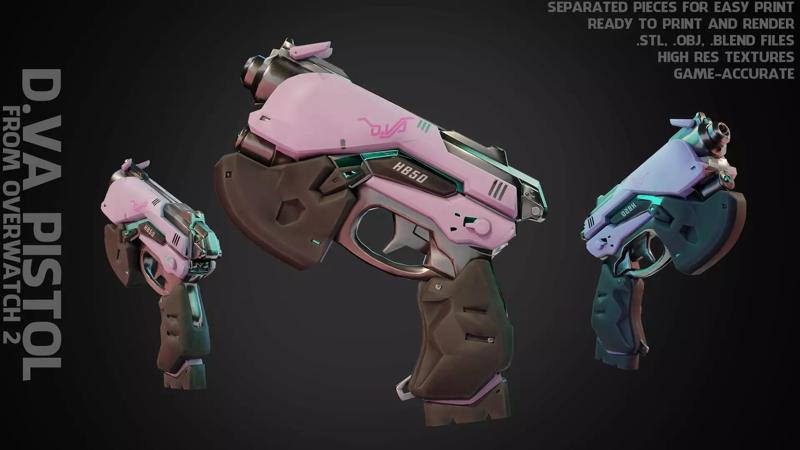 Overwatch 2 D va Pistol for Cosplay