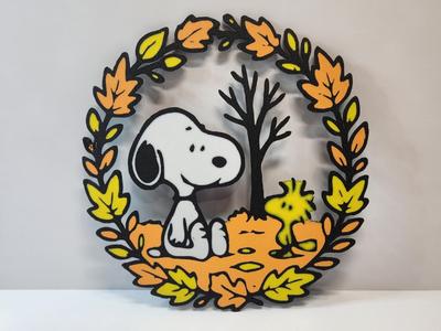 Snoopy  and Woodstock Autumn Decoration