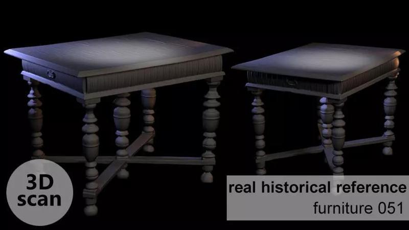 Furniture 051 wooden table