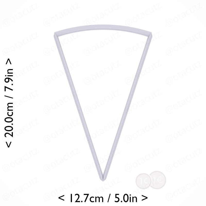 Slice (1∕10) of Pie Cookie Cutter 7.5in / 19.1cm