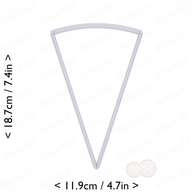 Slice (1∕10) of Pie Cookie Cutter 7in / 17.8cm