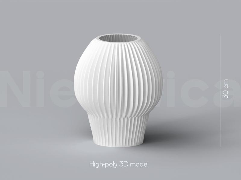 Niedwica Vase D_1 | 3D printing vase | 3D model | STL files | Home decor | 3D vases | Modern vases | Floor vase | 3D printing | vase mode | STL