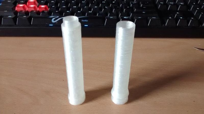 Rod cut in half
