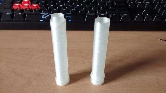 Rod cut in half