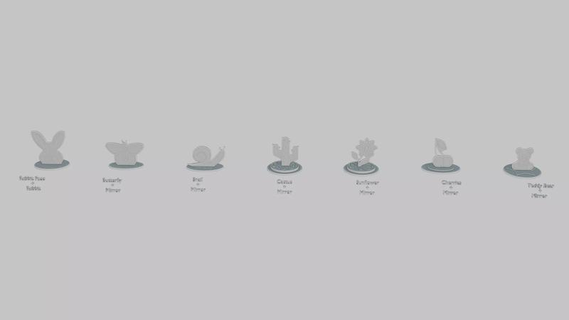 Cottagecore Cute Mini Pack Emoji Statues