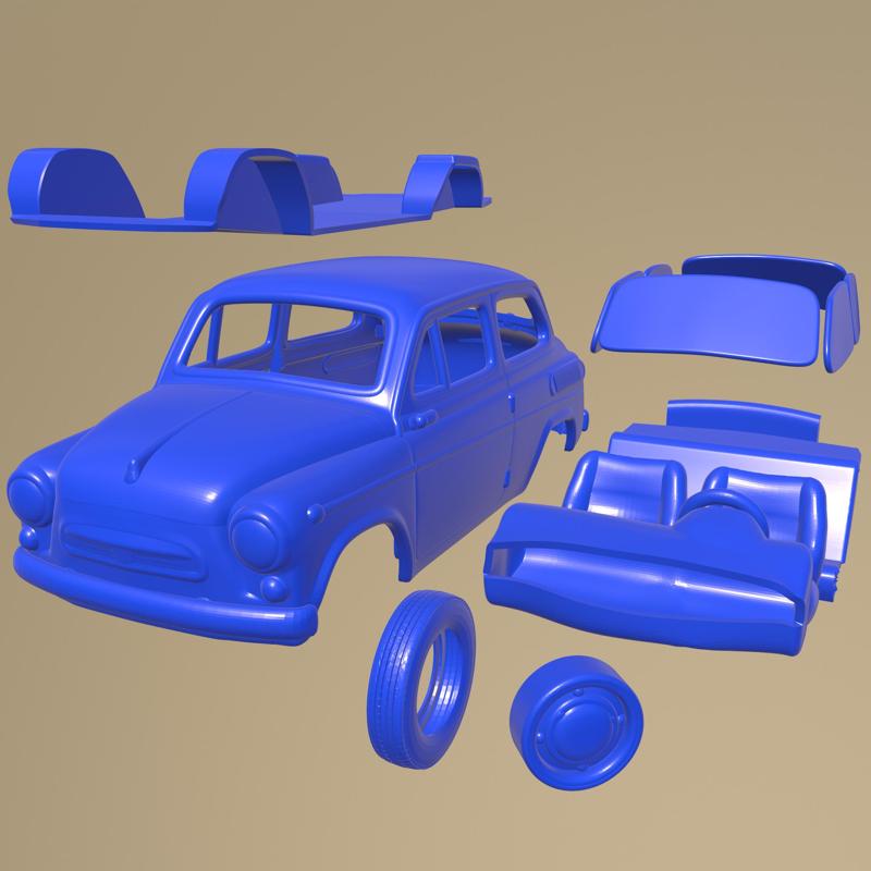 ZAZ 965A Zaporozhets 1962 PRINTABLE CAR IN SEPARATE PARTS
