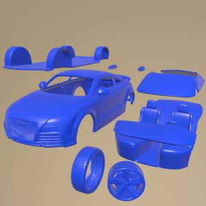 Audi TT RS 2009 PRINTABLE CAR IN SEPARATE PARTS