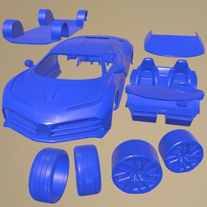 Bugatti Centodieci PRINTABLE CAR IN SEPARATE PARTS