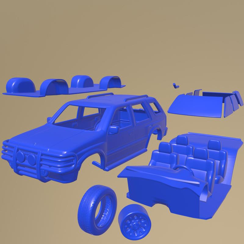 Opel Frontera 5-door 1992 PRINTABLE CAR IN SEPARATE PARTS