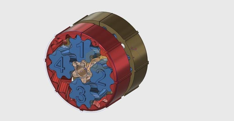 Compound Planetary Gearbox (38.75:1 or  50.4) No Bearings, No Hardware!