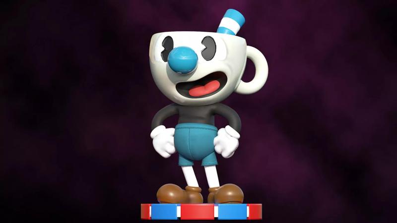 Fanart Mugman from cuphead - Statue