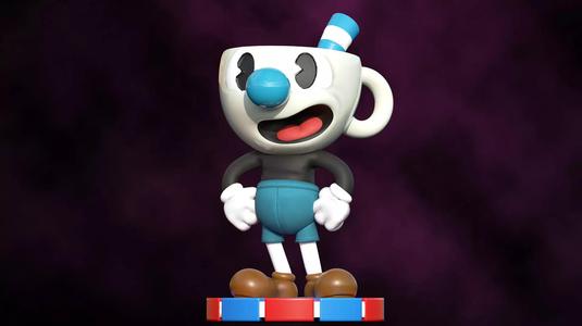 Fanart Mugman from cuphead - Statue