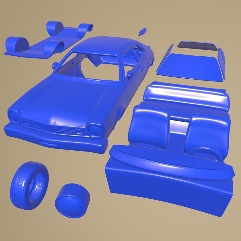 FORD PINTO HATCHBACK 1976 PRINTABLE CAR IN SEPARATE PARTS