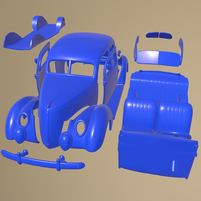 Ford V8 78 Standard Tudor Sedan 1937 printable car in separate parts