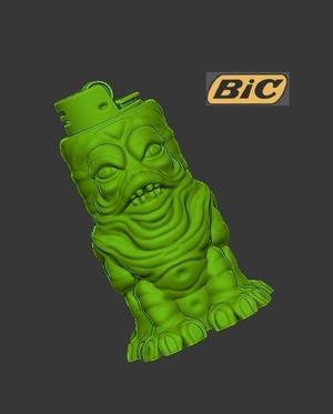 BIC LIGHTER CASE SLIMER MONSTER MONSTER HALLOWEEN TABLE