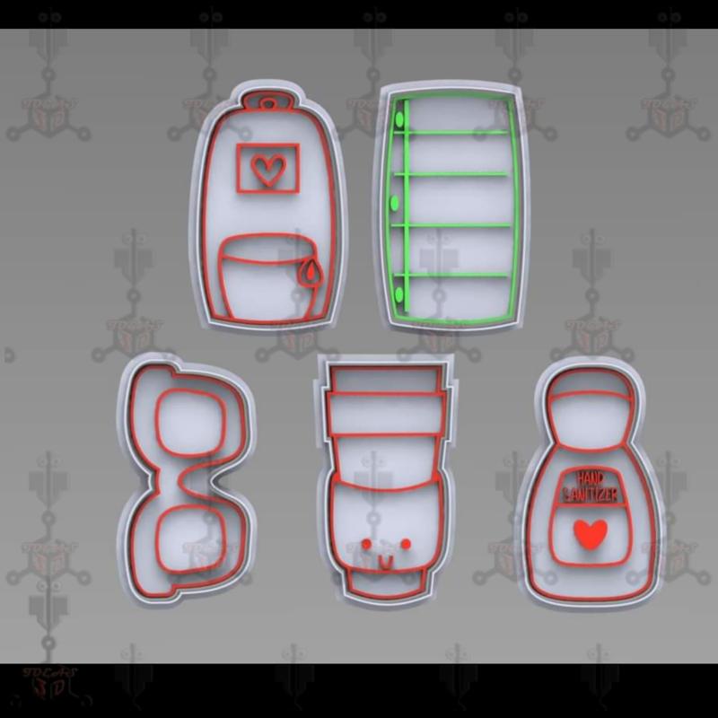 Teacher's day cookie cutters Set3