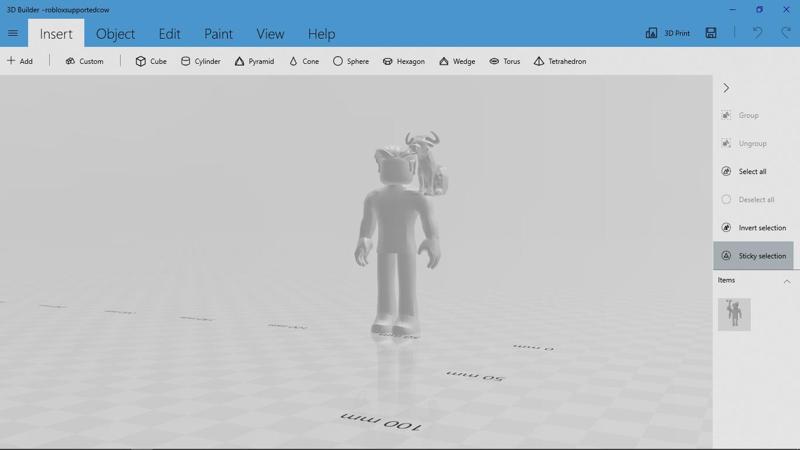 roblox character with cow shoulder pet