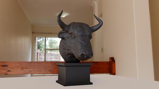 yak bust statue stl