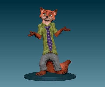 nick wilde the fox from zootopia cartoon movie