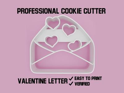 Valentine letter cookie cutter