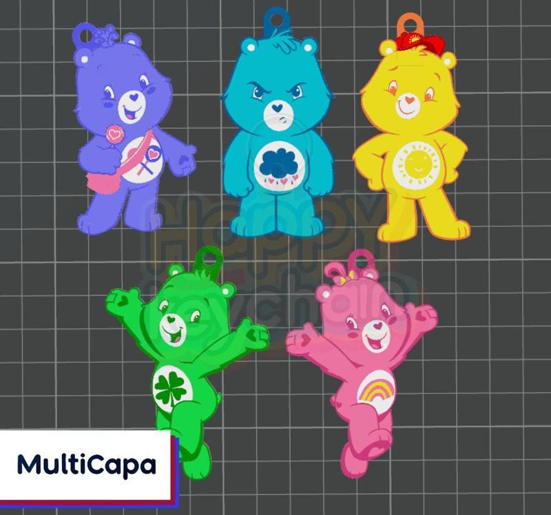 Pack STL Ositos Cariñositos (5 Keychains)🔑